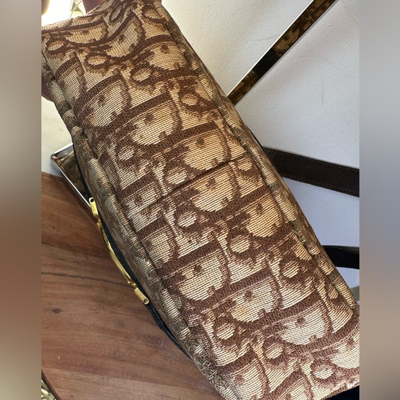 Christian Dior Modele Exclusif Diorissimo Leather Trim Trotter Shoulder Bag EUC - Picture 9 of 16